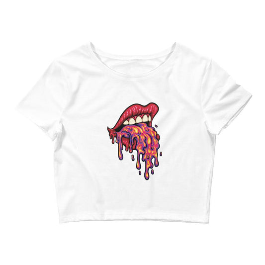 Trippy Lips Crop Tee - Graphic Punks