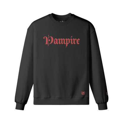 Vampire Embroidered Oversized Sweatshirt - Graphic Punks
