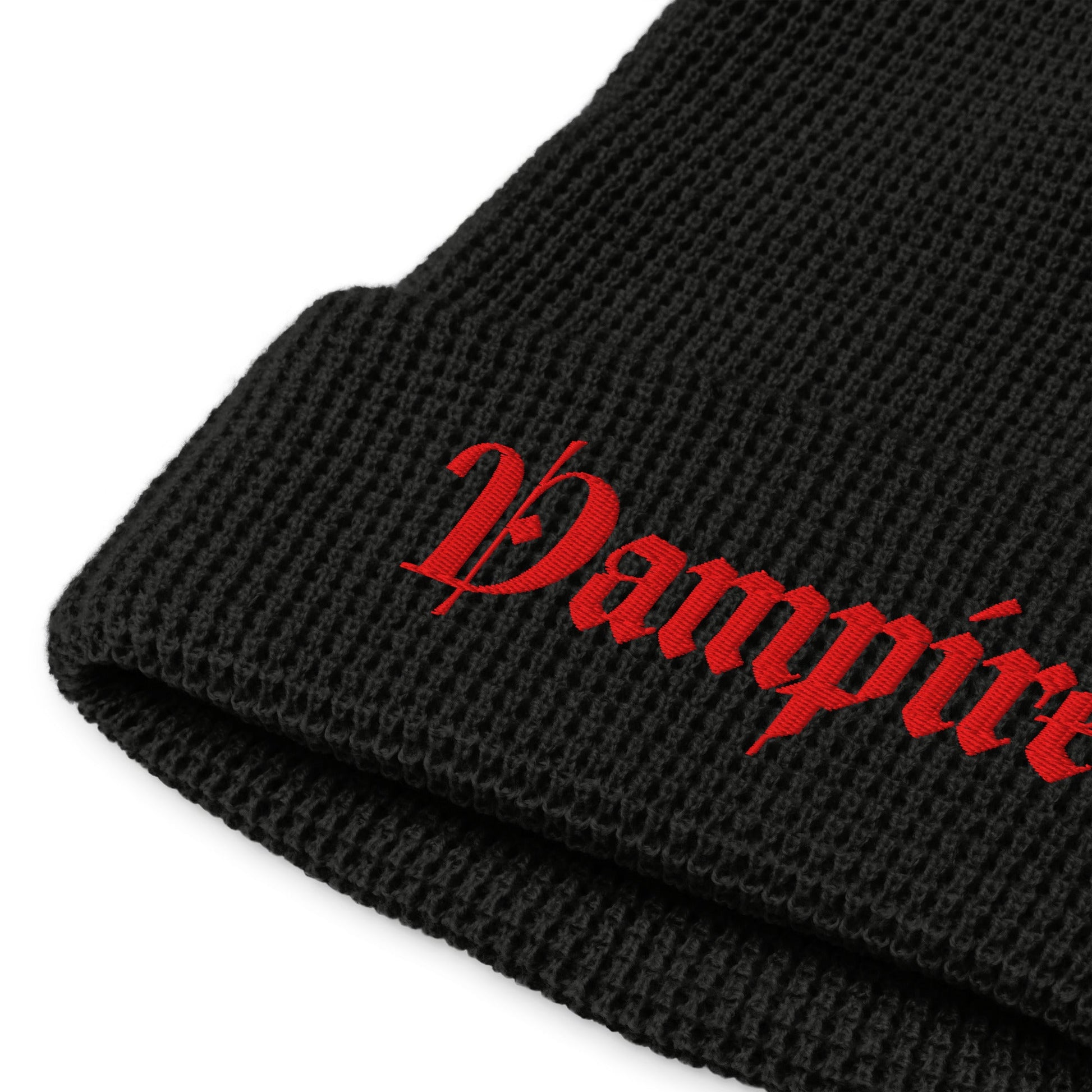 Vampire Embroidfered Waffle beanie - Graphic Punks