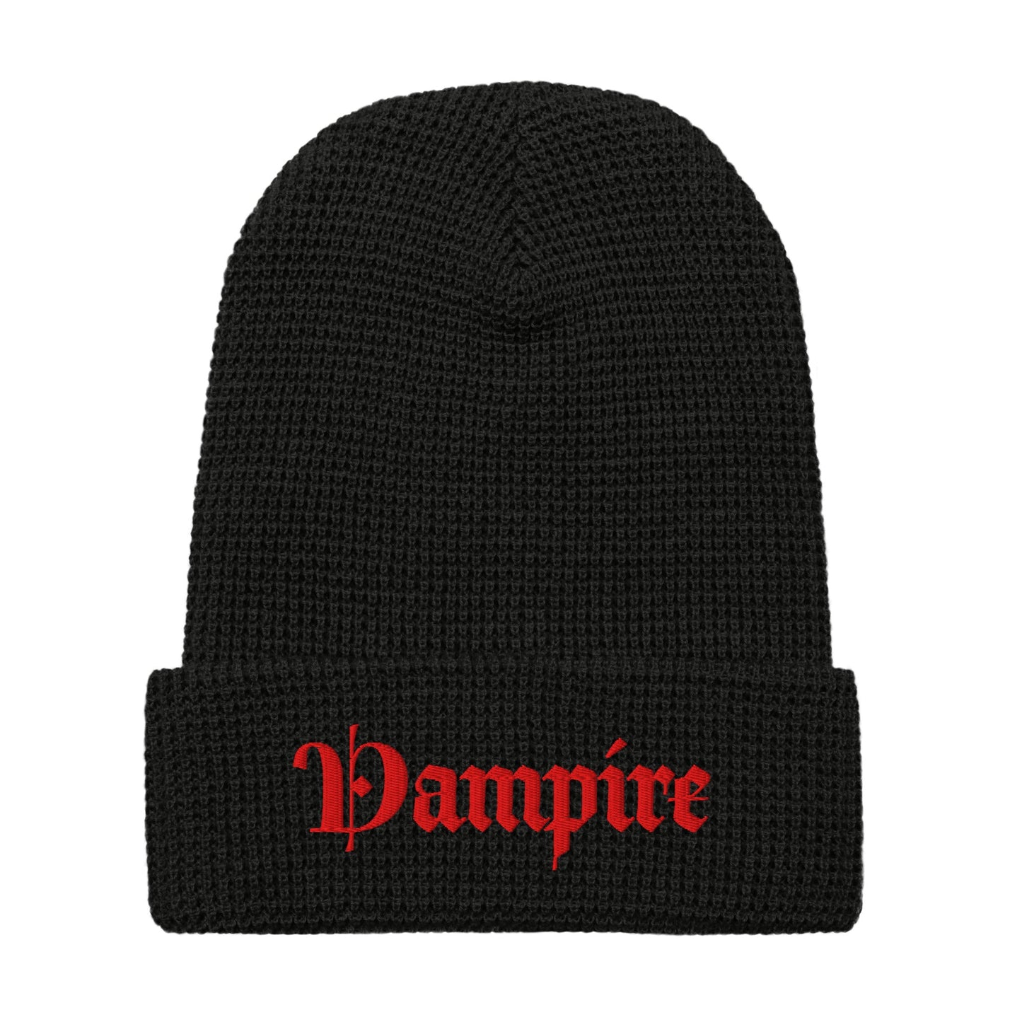 Vampire Embroidfered Waffle beanie - Graphic Punks