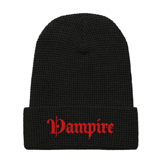 Vampire Embroidfered Waffle beanie - Graphic Punks