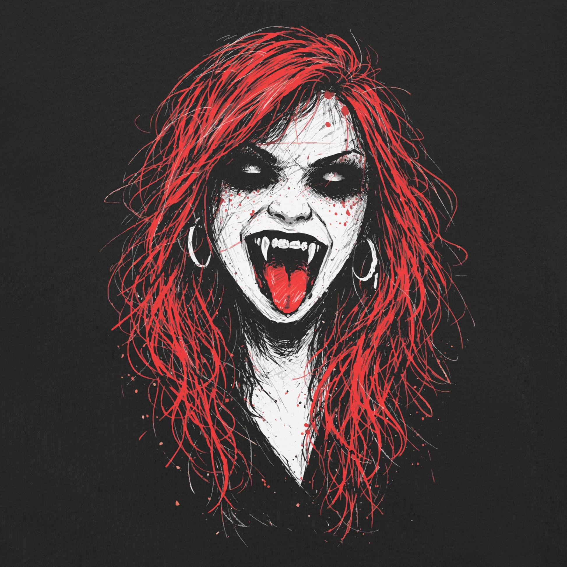 Vampiress Garment - Dyed Heavyweight T-Shirt - Graphic Punks