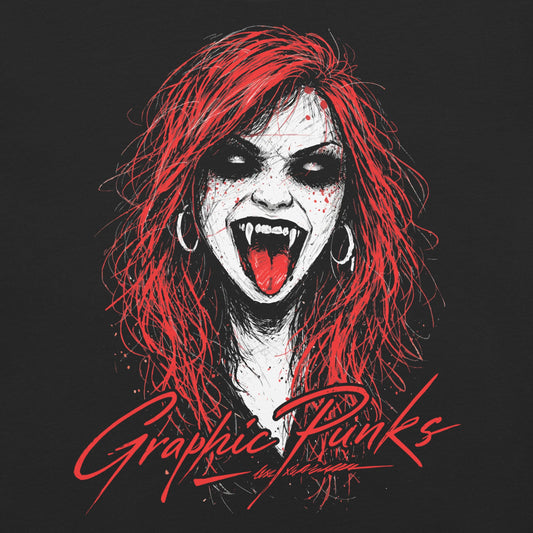 Vampiress Garment - Dyed Heavyweight T-Shirt - Graphic Punks