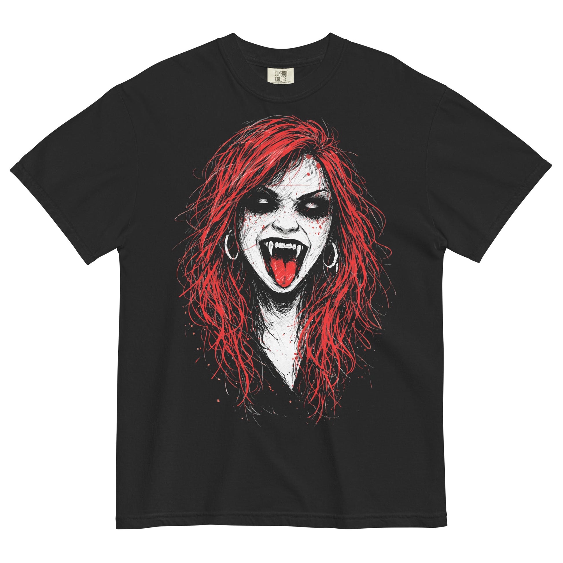 Vampiress Garment - Dyed Heavyweight T-Shirt - Graphic Punks