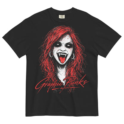 Vampiress Garment - Dyed Heavyweight T-Shirt - Graphic Punks