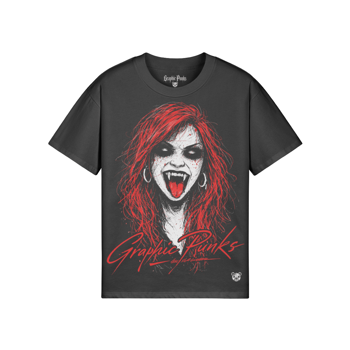 Vampiress Oversized Tee - Graphic Punks