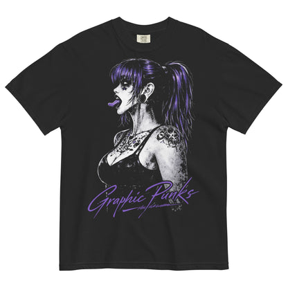 Violet Kiss Garment - Dyed Heavyweight T-shirt - Graphic Punks