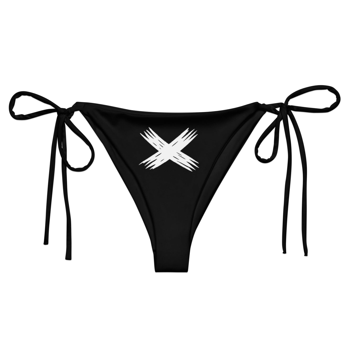 X String Bikini Bottom (Black) - Graphic Punks