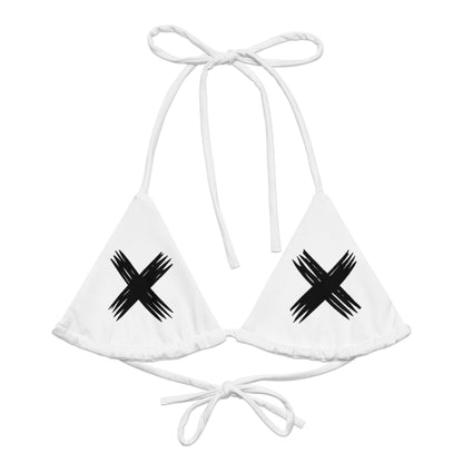 X String Bikini Top (White) - Graphic Punks