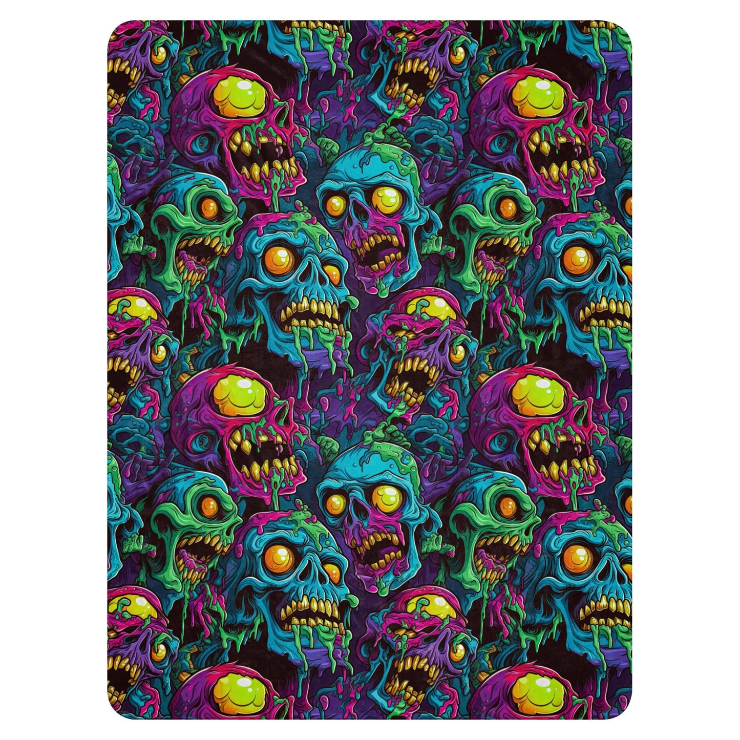 Zombie 60″×80″ Sherpa Blanket - Graphic Punks