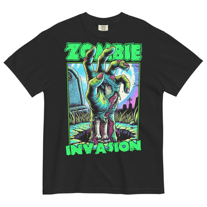 Zombie Invasion Garment - Dyed Heavyweight T-Shirt - Graphic Punks