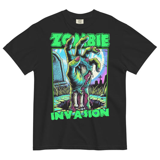 Zombie Invasion Garment - Dyed Heavyweight T-Shirt - Graphic Punks