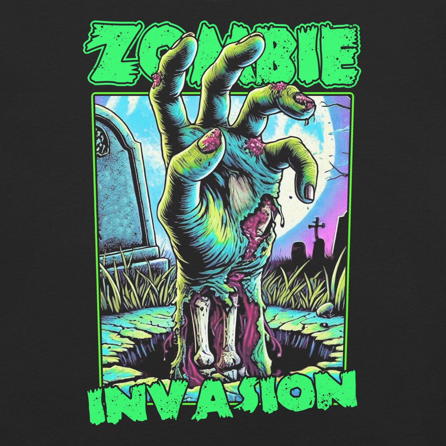 Zombie Invasion Garment - Dyed Heavyweight T-Shirt - Graphic Punks