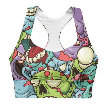 Zombie Longline Sports Bra - Graphic Punks