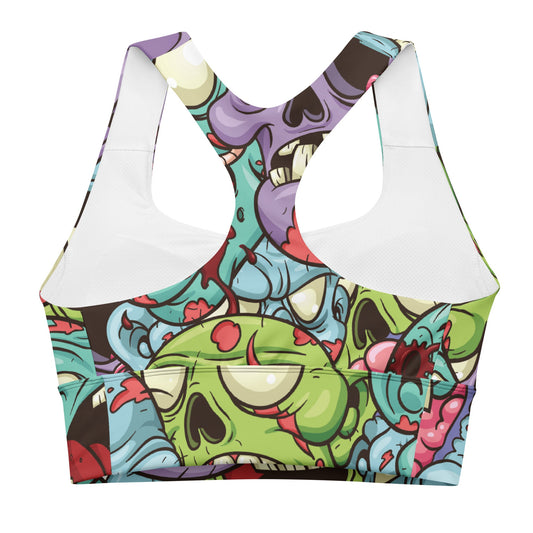 Zombie Longline Sports Bra - Graphic Punks