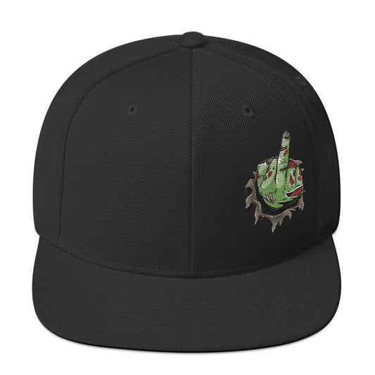 Zombie Middle Finger Snapback Hat - Graphic Punks