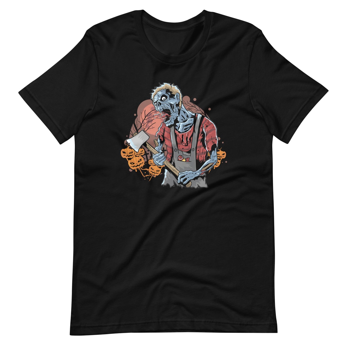 Zombie with Axe Unisex t - shirt - Graphic Punks